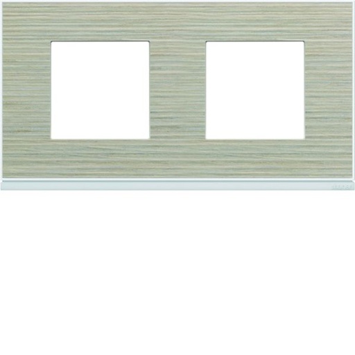 [HAG-WXP2512] Plaque de finition Gallery 2 postes Latté entraxe horizontale 71 mm WXP2512