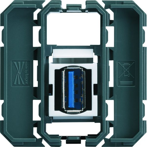 [HAG-WXF644] Prise Gallery traversante USB 3.0 WXF644