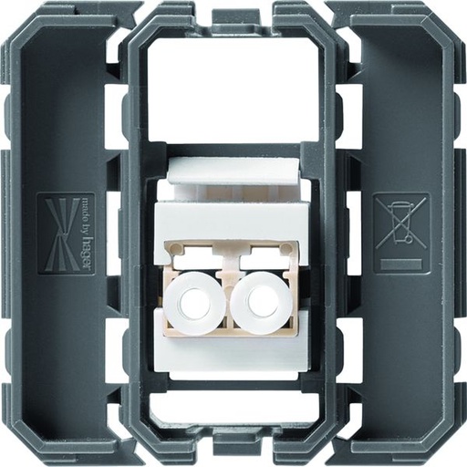 [HAG-WXF646] Prise Gallery optique traversante LC 2 modules WXF646