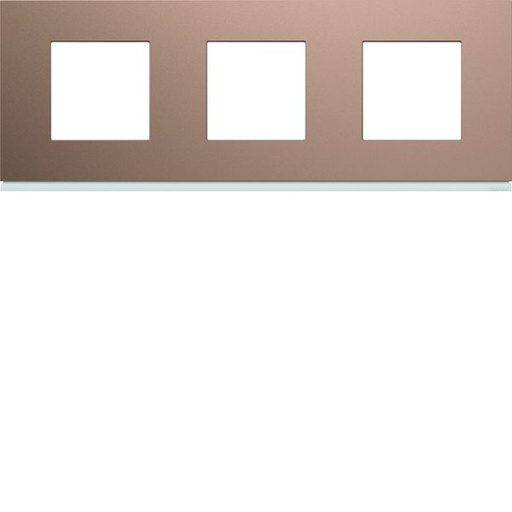 [HAG-WXP0513] Plaque de finition Gallery 3 postes horizontale Rosé entraxe 71 mm WXP0513