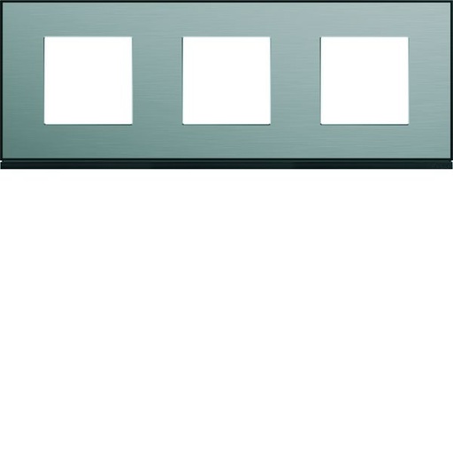 [HAG-WXP2113] Plaque de finition Gallery 3 postes horizontale Acier entraxe 71 mm WXP2113