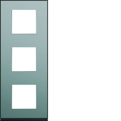 [HAG-WXP2143] Plaque de finition Gallery 3 postes verticale Acier entraxe 71 mm WXP2143