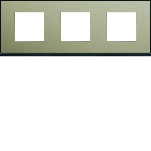 [HAG-WXP2213] Plaque de finition Gallery 3 postes horizontale Bronze entraxe 71 mm WXP2213