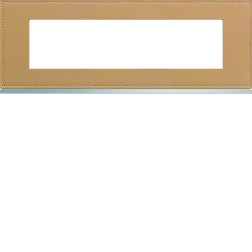 [HAG-WXP5108] Plaque de finition Gallery 8 modules Cord leather entraxe 71 mm WXP5108