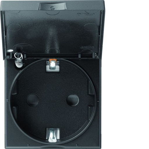 [HAG-WXF165N] Prise de courant Gallery 2P+T à couvercle Schuko Night WXF165N