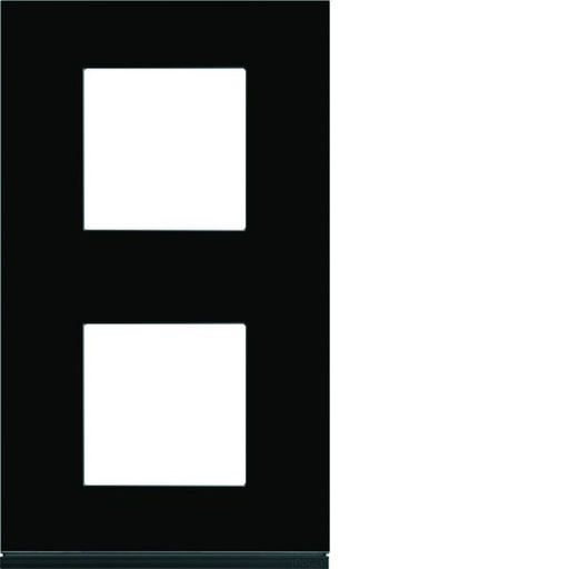 [HAG-WXP4142] Plaque de finition Gallery 2 poste Midnight glass entraxe 71 mm WXP4142