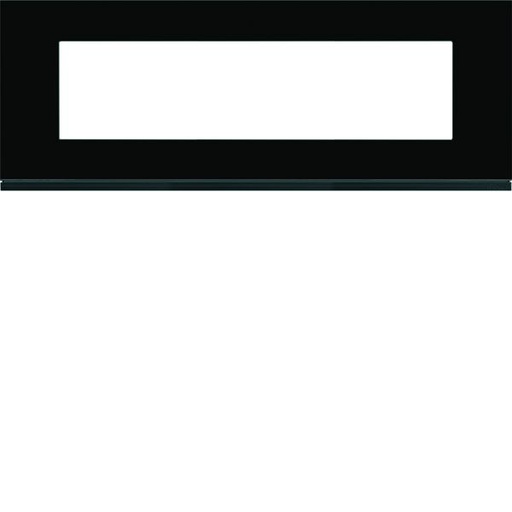 [HAG-WXP4108] Plaque de finition Gallery 8 modules Midnight glass entraxe 71 mm WXP4108