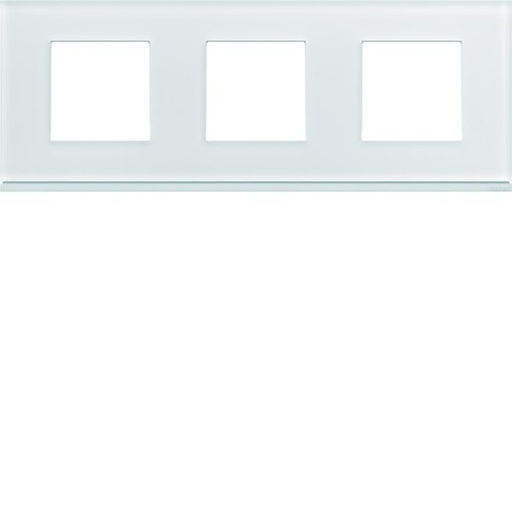 [HAG-WXP4013] Plaque de finition Gallery 3 postes horizontale Moon glass entraxe 71 mm WXP4013
