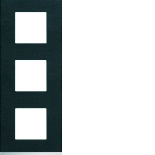 [HAG-WXP4443] Plaque de finition Gallery 3 postes verticale ?Dark rock entraxe 71 mm WXP4443