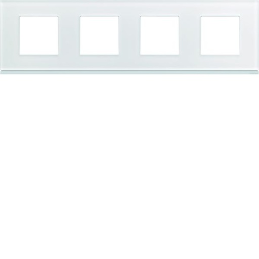 [HAG-WXP4014] Plaque de finition Gallery 4 postes horizontale Moon glass entraxe 71 mm WXP4014