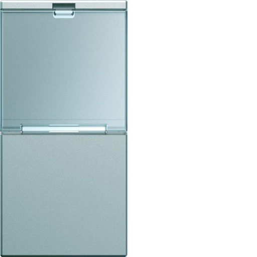 [HAG-WXD012T] Enjoliveur Gallery interrupteur avec porte étiquette 1 module , finition Titane WXD012T