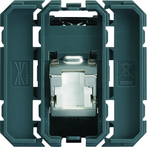 [HAG-WXF233] Prise Gallery RJ45 cat.6A STP 2 modules incliné a 45° WXF233