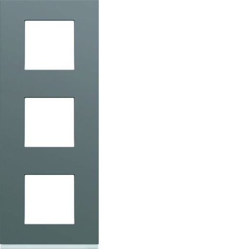 [HAG-WXP0943] Plaque de finition Gallery 3 postes verticale Taupe entraxe 71 mm WXP0943