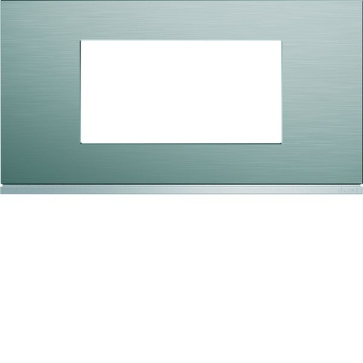 [HAG-WXP4204] Plaque de finition Gallery 4 modules Bright inox entraxe 71 mm WXP4204