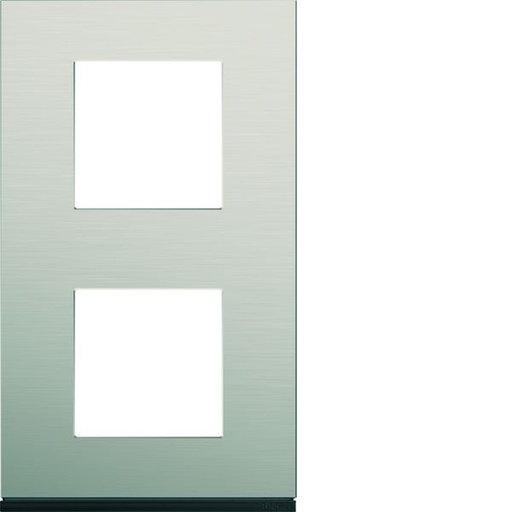 [HAG-WXP4542] Plaque de finition Gallery 2 postes Antique alu verticale entraxe 71 mm WXP4542