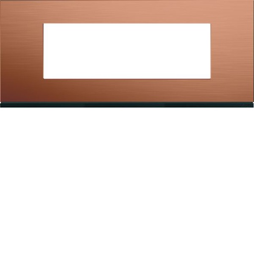 [HAG-WXP4606] Plaque de finition Gallery 6 modules Copper alu entraxe 57 mm WXP4606