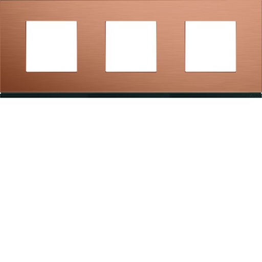 [HAG-WXP4613] Plaque de finition Gallery 3 postes horizontale Copper alu entraxe 71 mm WXP4613