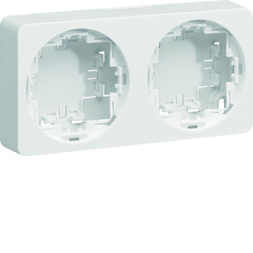 [HAG-WJA682B] Boîte saillie double pour mécanisme Ateha Associable Blanc WJA682B