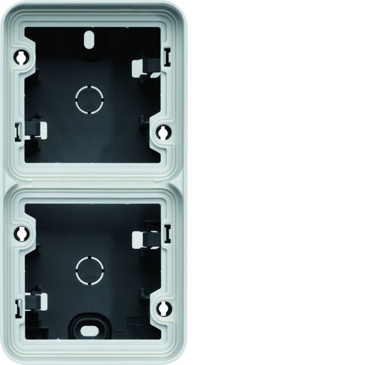 [HAG-WNA686] cubyko boîte saillie vide double verticale, IP55, finition gris WNA686