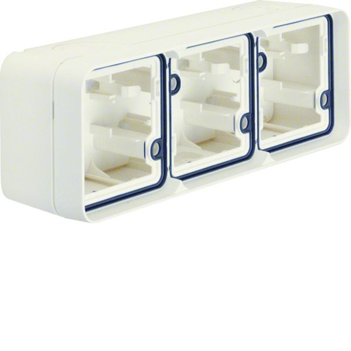 [HAG-WNA683B] Boîte triple Cubyko étanche IP55 blanc associable pour pose en saillie WNA683B