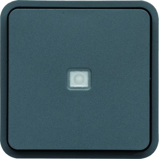 [HAG-WNA021] Bouton poussoir 1O/1F lumineux Cubyko étanche IP55 associable gris WNA021