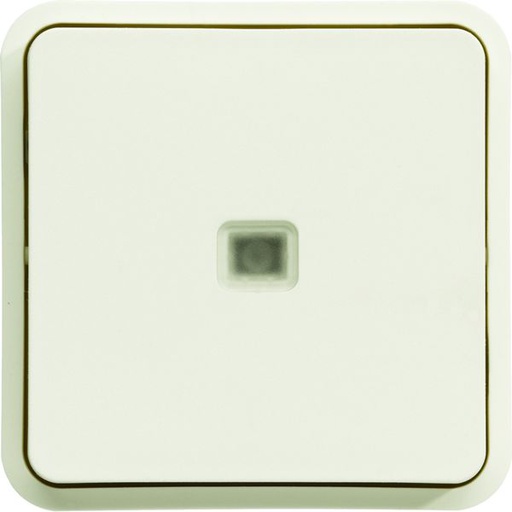 [HAG-WNA021B] cubyko Poussoir 1O/1F lumineux associable blanc IP55 WNA021B