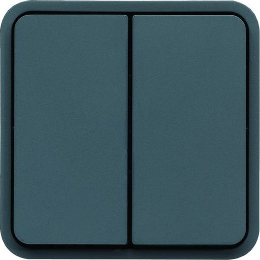 [HAG-WNA044] cubyko Double poussoir 1O/1F associable gris IP55 WNA044