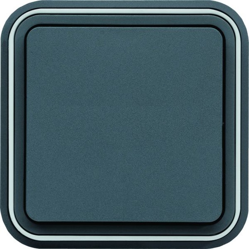 [HAG-WNE001G] cubyko interrupteur va-et-vient encastré à griffes gris IP55 WNE001G