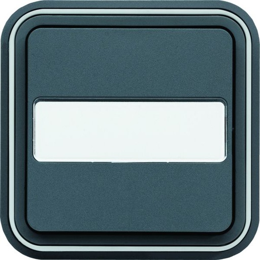 [HAG-WNE025G] cubyko Poussoir porte-étiquette 1F encastré à griffes gris IP55 WNE025G