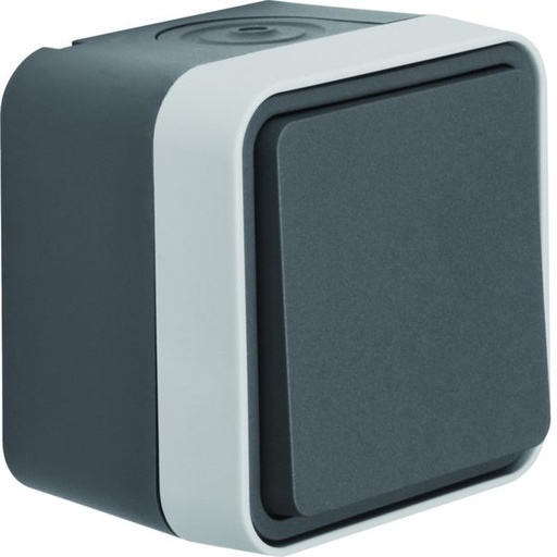 [HAG-WNC022] cubyko Poussoir 1O/1F saillie gris IP55 WNC022