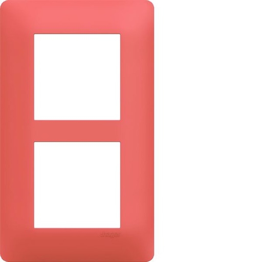 [HAG-WE556] Plaque de finition Essensya 2 postes Coral entraxe 57 mm WE556