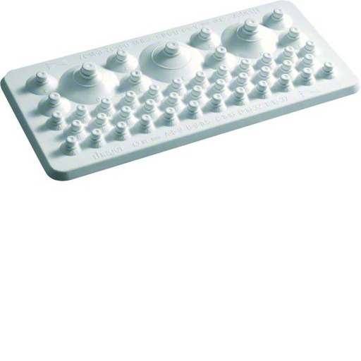 [HAG-FZ426] Plaque Entrée de câble pour coffret et armoire plastique avec entrées univers FZ426