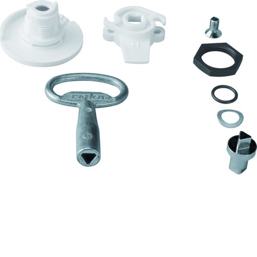 [HAG-FZ450N] Serrure triangle mâle 7mm chromée avec 1 clé pour armoire univers IP44/54 FZ450N