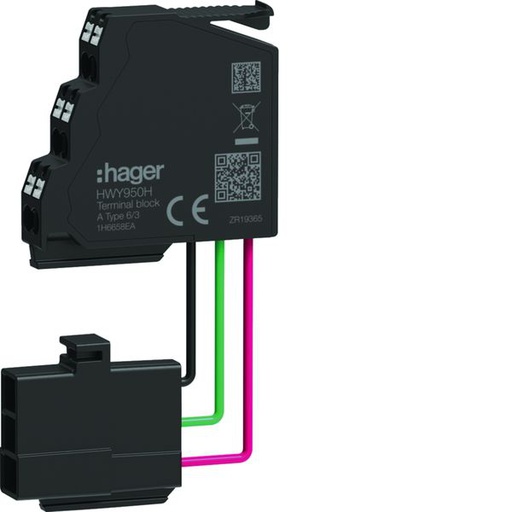 [HAG-HWY950HSA] Connecteur d'aux type A 6/3 pour AX, MO, FS, RTC, UV, SH, CC (pièce détachée) HWY950HSA