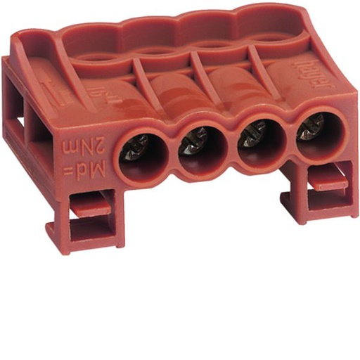 [HAG-KN04P] Bornier d'arrivée phase à cage 4x2,5mm²-16mm², 63A KN04P