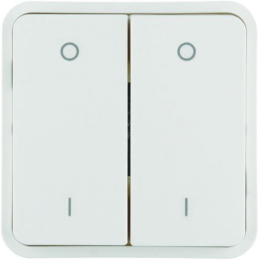 [HAG-WNT964B] Cubyko 2 touches KNX pour 2 éclairages coloris blanc WNT964B