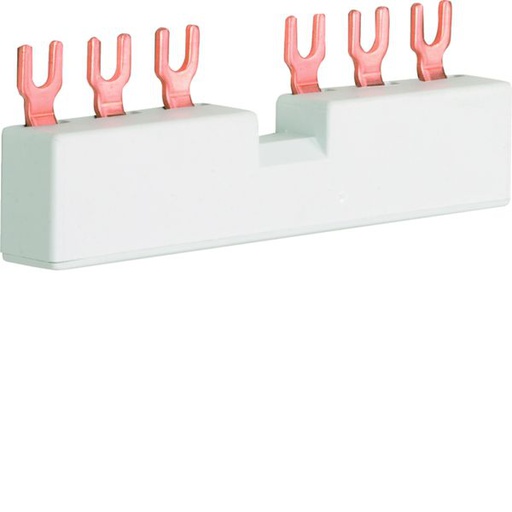 [HAG-KD302M] Barre de pontage 3P 63A à fourche 10mm² 5modules pour 2 disjoncteurs moteur KD302M