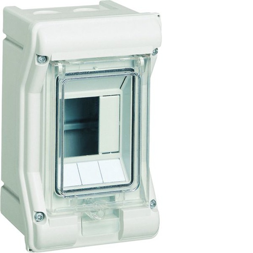 [HAG-VE103F] Coffret de distribution étanche Vector IP55, 1 rangée 3+1 modules 175x111x93mm VE103F