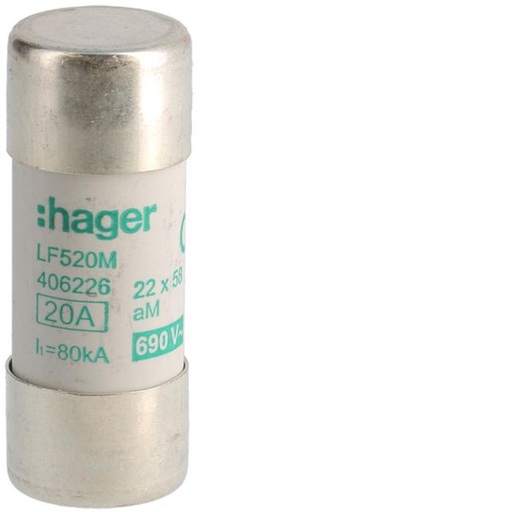 [HAG-LF520M] Cartouche fusible industrielle 22x58 aM 20A LF520M