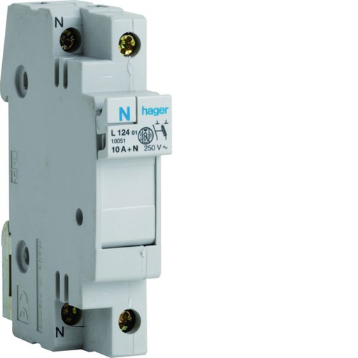 [HAG-L12401] Coupe-circuit 1P+N 10A 250V domestique 1M L12401