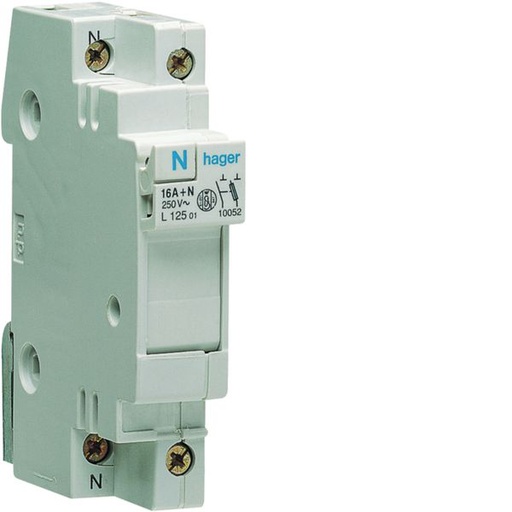 [HAG-L12501] Coupe-circuit 1P+N 16A 250V domestique 1M L12501