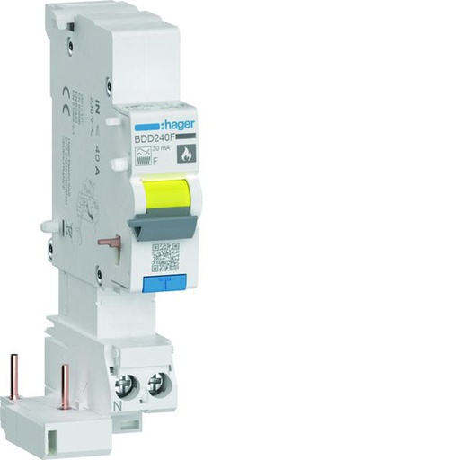 [HAG-BDD240F] Bloc différentiel détecteur d'arcs 1P+N 40A 30mA type F BDD240F