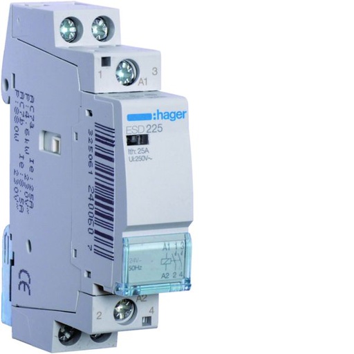 [HAG-ESD225] Contacteur 25A, 2F, 24V 1 module ESD225
