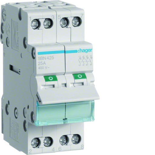 [HAG-SBN425] Interrupteur sectionneur 25A 4P 2 modules SBN425