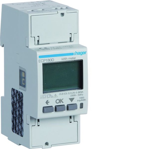 [HAG-ECP180D] Compteur d'énergie monophasé 80A communiquant MOBDUS RS485 bornes rapides RJ45 ECP180D