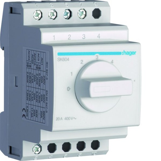 [HAG-SK604] Commutateur à gradins 4 directions+O 20A SK604