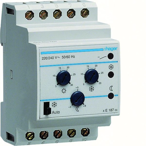 [HAG-EK187] Thermostat modulaire 3 consignes chauffage eau chaude 230V EK187
