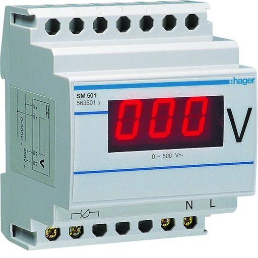 [HAG-SM501] Voltmètre digital plage de mesure 0-500V SM501