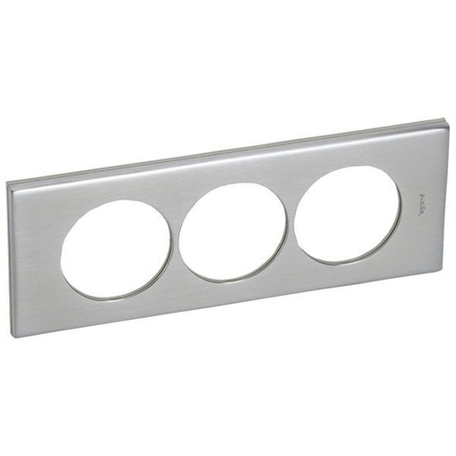 [LEG069109] Plaque 3P 57Mm Inox Brosse legrand 069109