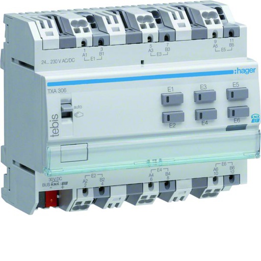 [HAG-TXA306] Module tableau 6 entrées filaires 230V KNX filaire TXA306